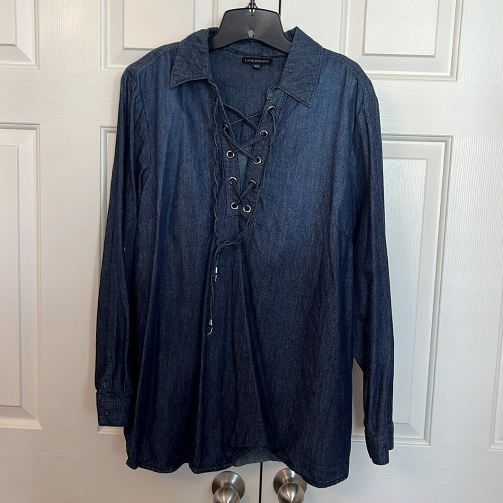 Lane Bryant Denim Blouse